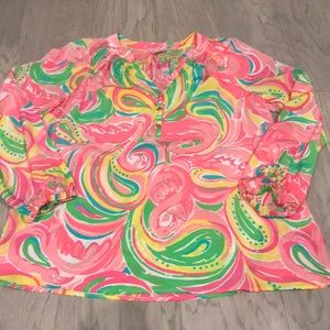 Lilly Pulitzer Flamingo Blouse